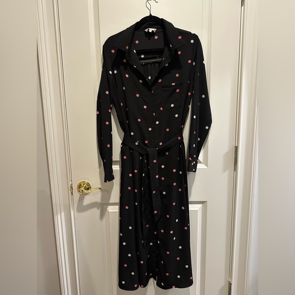 Polka Dot Black Dress